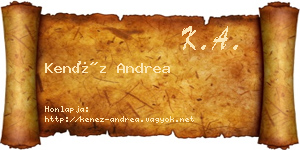 Kenéz Andrea névjegykártya