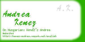 andrea kenez business card